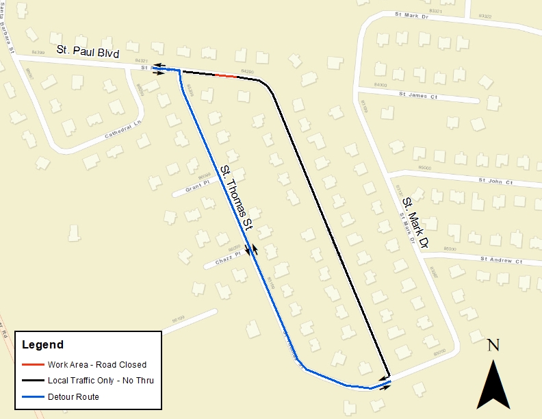 Lofton Oaks Water Treatment Plant Project - Detour